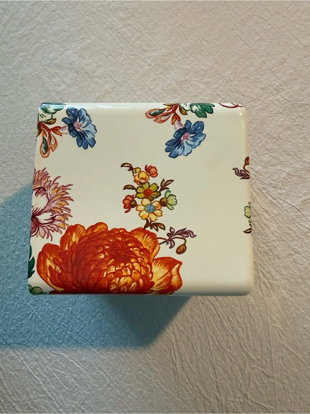 McKenzie-Childs Floral Market Tissue Box Cover